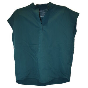 Figs Forest Green Women's Rafaela Oversized Scrubs Tops Size XXS